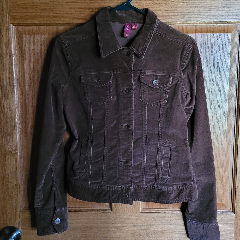 SO Brown Corduroy Jacket Size M